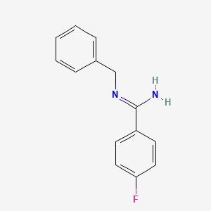 molecular formula C14H13FN2 B14114932 N-Benzyl-4-fluorobenzenecarboximidamide 