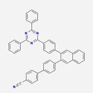 molecular formula C44H28N4 B14114943 4-[4-[3-[4-(4,6-Diphenyl-1,3,5-triazin-2-yl)phenyl]naphthalen-2-yl]phenyl]benzonitrile 