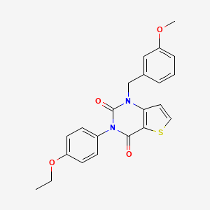 molecular formula C22H20N2O4S B14114965 3-(4-ethoxyphenyl)-1-(3-methoxybenzyl)thieno[3,2-d]pyrimidine-2,4(1H,3H)-dione 