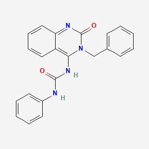 molecular formula C22H18N4O2 B14115072 (E)-1-(3-benzyl-2-oxo-2,3-dihydroquinazolin-4(1H)-ylidene)-3-phenylurea 