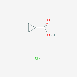 molecular formula C4H6ClO2- B14115079 Cyclopropanecarboxylic acid;chloride 