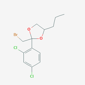 molecular formula C13H15BrCl2O2 B141151 2-(Bromomethyl)-2-(2,4-dichlorophenyl)-4-propyl-1,3-dioxolane CAS No. 60207-89-8
