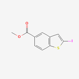 molecular formula C10H7IO2S B14115177 Methyl 2-iodobenzothiophene-5-carboxylate 