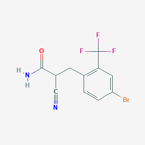 molecular formula C11H8BrF3N2O B1411519 3-(4-Bromo-2-trifluoromethyl-phenyl)-2-cyano-propionamide CAS No. 2088942-21-4