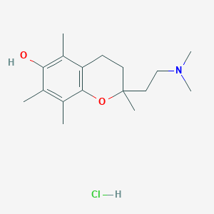 molecular formula C17H28ClNO2 B141152 3,4-Dihydro-2-(2-dimethylaminoethyl)-2,5,7,8-tetramethyl-2H-1-benzopyran-6-ol CAS No. 130611-21-1