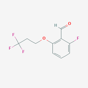 molecular formula C10H8F4O2 B1411523 2-Fluoro-6-(3,3,3-trifluoropropoxy)benzaldehyde CAS No. 1696896-40-8