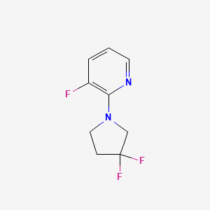 molecular formula C9H9F3N2 B1411525 2-(3,3-Difluoropyrrolidin-1-yl)-3-fluoropyridine CAS No. 1774894-33-5
