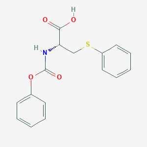 molecular formula C16H15NO4S B14115254 L-Cysteine, N-(phenoxycarbonyl)-S-phenyl- CAS No. 1353006-48-0
