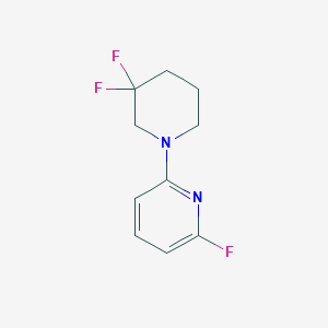 molecular formula C10H11F3N2 B1411527 2-(3,3-Difluoropiperidin-1-yl)-6-fluoropyridine CAS No. 1779127-81-9