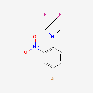 molecular formula C9H7BrF2N2O2 B1411528 5-Bromo-2-(3,3-difluoroazetidin-1-yl)nitrobenzene CAS No. 1779120-45-4