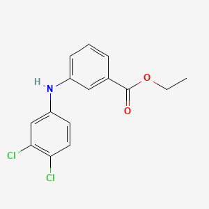molecular formula C15H13Cl2NO2 B14115286 Ethyl 3-((3,4-dichlorophenyl)amino)benzoate 