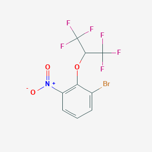 3-Bromo-2-(1,1,1,3,3,3-hexafluoropropan-2-yloxy)nitrobenzene