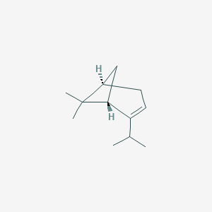 molecular formula C12H20 B141153 Bicyclo[3.1.1]hept-2-ene, 6,6-dimethyl-2-(1-methylethyl)-, (1S)-(9CI) CAS No. 156327-05-8