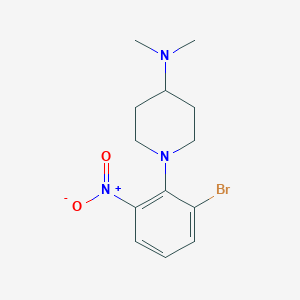 molecular formula C13H18BrN3O2 B1411530 1-(2-Bromo-6-nitrophenyl)-N,N-dimethylpiperidin-4-amine CAS No. 1779133-33-3