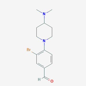 3-Bromo-4-(4-(dimethylamino)piperidin-1-yl)benzaldehyde