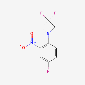 molecular formula C9H7F3N2O2 B1411536 5-Fluoro-2-(3,3-difluoroazetidin-1-yl)nitrobenzene CAS No. 1774894-13-1