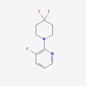 molecular formula C10H11F3N2 B1411537 2-(4,4-Difluoropiperidin-1-yl)-3-fluoropyridine CAS No. 1707357-97-8