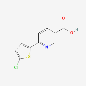 molecular formula C10H6ClNO2S B14115371 6-(5-Acetylthiophen-2-YL)-nicotinic acid 