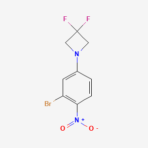 molecular formula C9H7BrF2N2O2 B1411538 2-Bromo-4-(3,3-difluoroazetidin-1-yl)nitrobenzene CAS No. 1779120-31-8