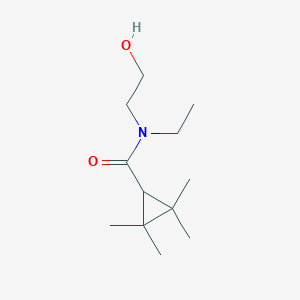 molecular formula C12H23NO2 B14115398 N-Ethyl-N-(2-hydroxyethyl)-2-2-3-3-tetramethylcyclopropane-1-carboxamide 
