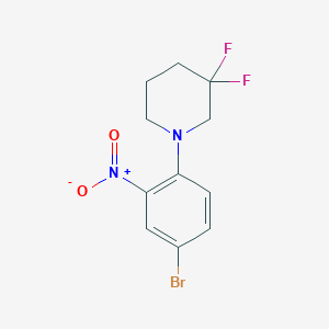 molecular formula C11H11BrF2N2O2 B1411542 5-Bromo-2-(3,3-difluoropiperidin-1-yl)nitrobenzene CAS No. 1779120-62-5