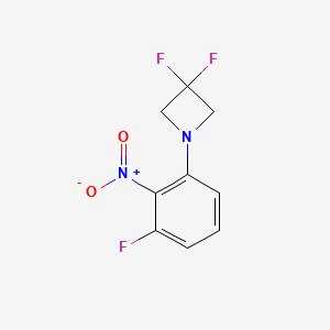 molecular formula C9H7F3N2O2 B1411544 6-Fluoro-2-(3,3-difluoroazetidin-1-yl)nitrobenzene CAS No. 1707581-10-9
