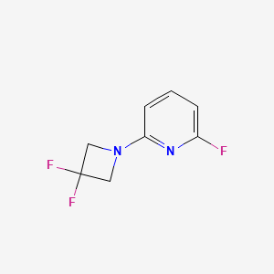 molecular formula C8H7F3N2 B1411546 2-(3,3-Difluoroazetidin-1-yl)-6-fluoropyridine CAS No. 1707391-15-8