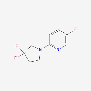 molecular formula C9H9F3N2 B1411551 2-(3,3-Difluoropyrrolidin-1-yl)-5-fluoropyridine CAS No. 1707581-01-8