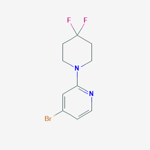 molecular formula C10H11BrF2N2 B1411553 4-Bromo-2-(4,4-difluoropiperidin-1-yl)pyridine CAS No. 1779120-69-2