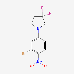 molecular formula C10H9BrF2N2O2 B1411557 2-Bromo-4-(3,3-difluoropyrrolidin-1-yl)nitrobenzene CAS No. 1774894-39-1