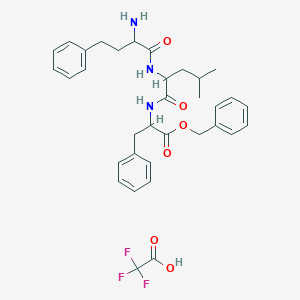 molecular formula C34H40F3N3O6 B14115572 H-DL-hPhe-DL-Leu-DL-Phe-OBn.TFA 