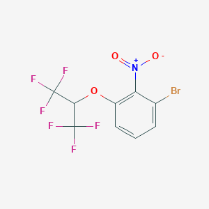 molecular formula C9H4BrF6NO3 B1411560 6-Bromo-2-(1,1,1,3,3,3-hexafluoropropan-2-yloxy)nitrobenzene CAS No. 1779127-77-3