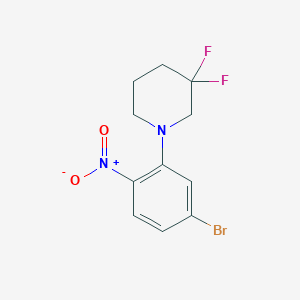 molecular formula C11H11BrF2N2O2 B1411563 4-Bromo-2-(3,3-difluoropiperidin-1-yl)nitrobenzene CAS No. 1779131-25-7