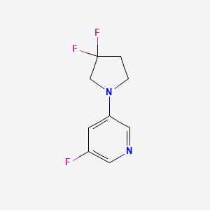 molecular formula C9H9F3N2 B1411564 3-(3,3-Difluoropyrrolidin-1-yl)-5-fluoropyridine CAS No. 1774894-57-3