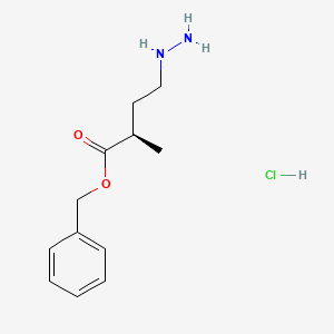 molecular formula C12H19ClN2O2 B14115703 benzyl (2R)-4-hydrazinyl-2-methylbutanoate;hydrochloride 