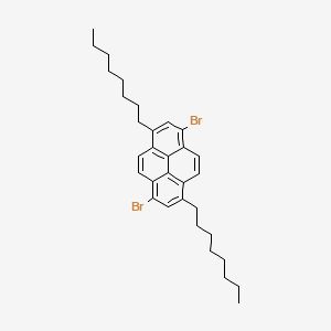 molecular formula C32H40Br2 B14115716 1,6-Dibromo-3,8-dioctylpyrene 