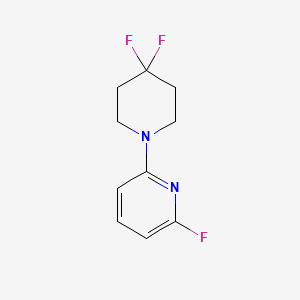 molecular formula C10H11F3N2 B1411580 2-(4,4-Difluoropiperidin-1-yl)-6-fluoropyridine CAS No. 1707604-83-8