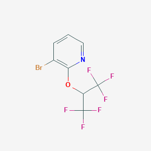 molecular formula C8H4BrF6NO B1411584 3-Bromo-2-(1,1,1,3,3,3-hexafluoropropan-2-yloxy)pyridine CAS No. 1774894-72-2