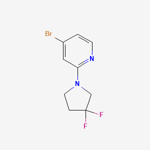 molecular formula C9H9BrF2N2 B1411585 4-Bromo-2-(3,3-difluoropyrrolidin-1-yl)pyridine CAS No. 1774897-00-5