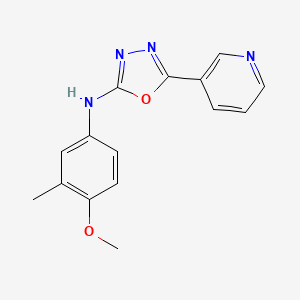 molecular formula C15H14N4O2 B14115854 N-(4-Methoxy-3-methylphenyl)-5-(3-pyridinyl)-1,3,4-oxadiazol-2-amine CAS No. 1092332-35-8