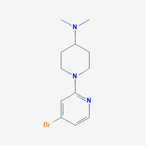molecular formula C12H18BrN3 B1411586 1-(4-Bromopyridin-2-yl)-N,N-dimethylpiperidin-4-amine CAS No. 1605331-45-0