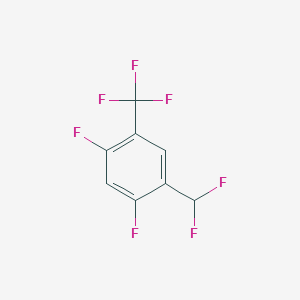 molecular formula C8H3F7 B1411594 2,4-Difluoro-5-(trifluoromethyl)benzodifluoride CAS No. 1804519-36-5
