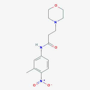 molecular formula C14H19N3O4 B14115940 N-(3-Methyl-4-nitrophenyl)-3-(4-morpholinyl)propanamide 