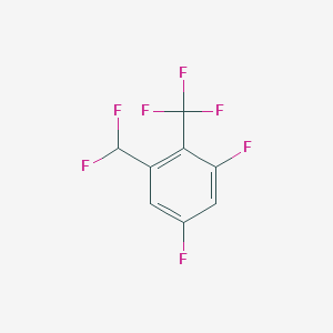 molecular formula C8H3F7 B1411596 3,5-Difluoro-2-(trifluoromethyl)benzodifluoride CAS No. 1803872-08-3