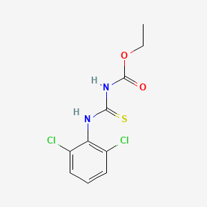 molecular formula C10H10Cl2N2O2S B14115978 ethyl N-[(2,6-dichlorophenyl)carbamothioyl]carbamate CAS No. 23822-56-2