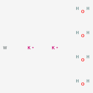 molecular formula H8K2O4W+2 B14116015 Dipotassium;tungsten;tetrahydrate 