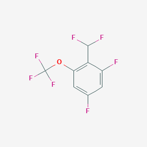 molecular formula C8H3F7O B1411603 2,4-Difluoro-6-(trifluoromethoxy)benzodifluoride CAS No. 1806333-71-0