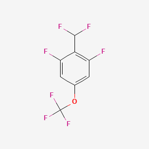 molecular formula C8H3F7O B1411604 2,6-Difluoro-4-(trifluoromethoxy)benzodifluoride CAS No. 1803731-85-2