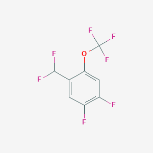 molecular formula C8H3F7O B1411605 4,5-Difluoro-2-(trifluoromethoxy)benzodifluoride CAS No. 1805056-73-8