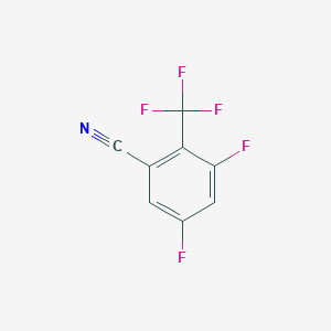 molecular formula C8H2F5N B1411610 3,5-Difluoro-2-(trifluoromethyl)benzonitrile CAS No. 1806397-97-6